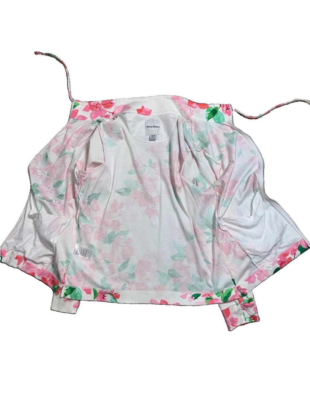 Tommy Bahama Pink & Green Floral Bomber Jacket - Picture 5 of 9